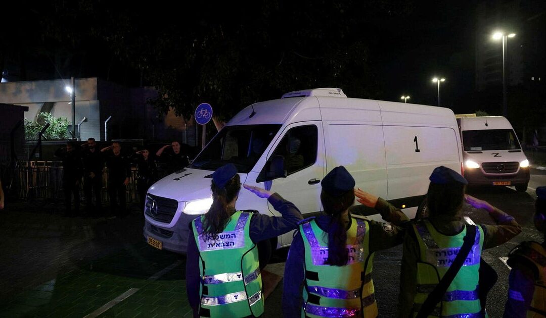 Israel receives two coffins of deceased hostages, to be identified overnight