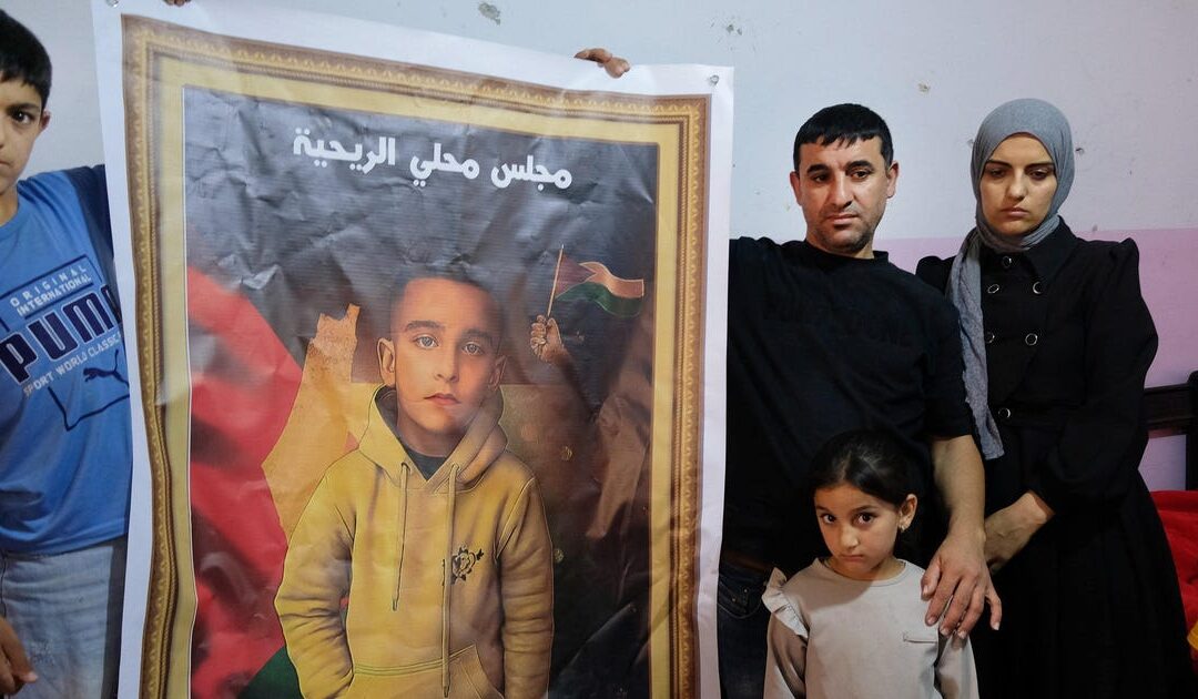 A 9-year-old Palestinian boy stood at a distance. An Israeli soldier knelt and shot him dead