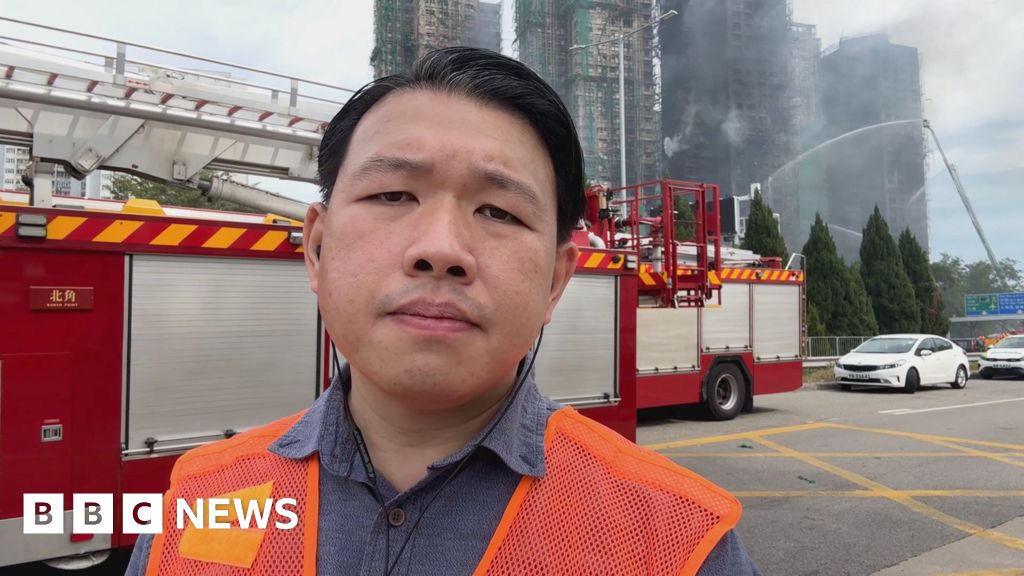 BBC on the scene of the Hong Kong apartment block blaze