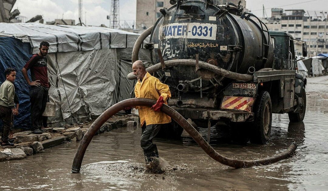 As rain hits Gaza, experts warn flooding could lead to disease as nearly all tents become uninhabitable