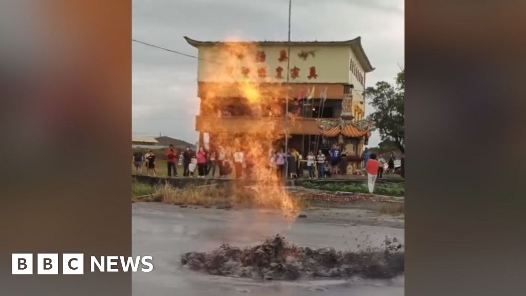 Watch: Mud volcano erupts in southern Taiwan
