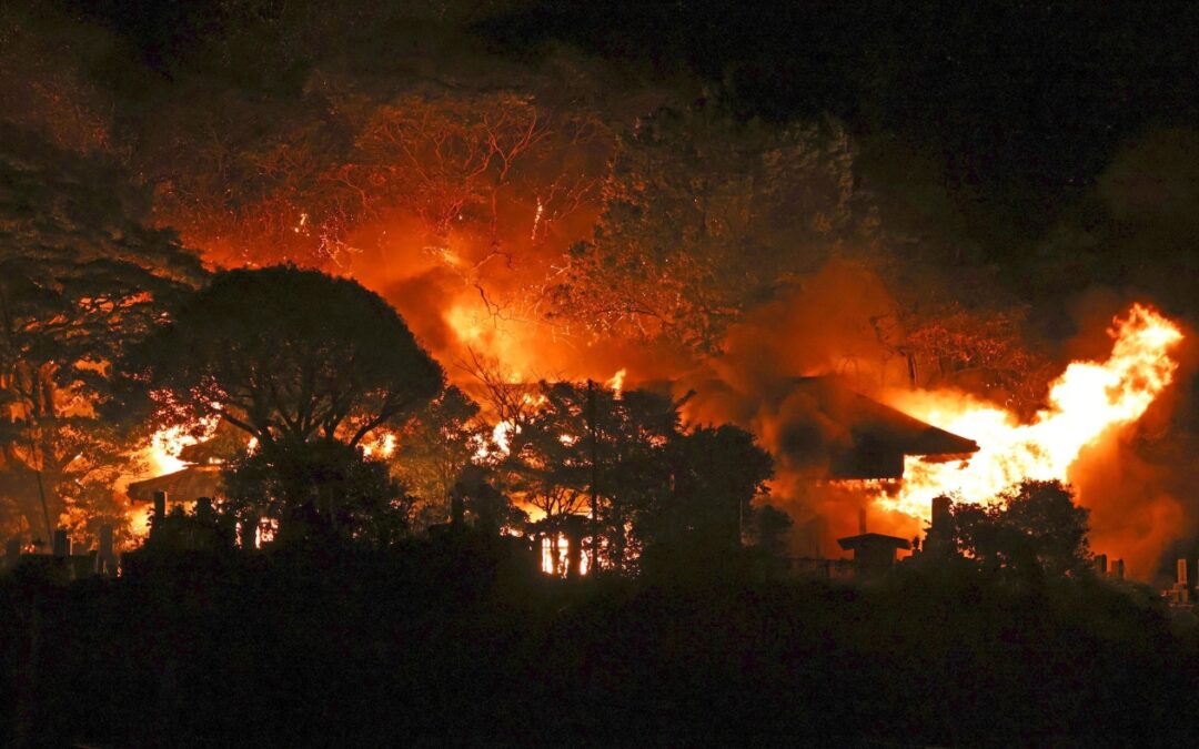 A fire in southwestern Japan damages 170 homes and forces evacuations