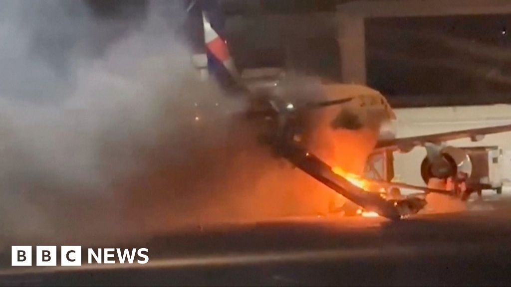 Watch: Flames and thick smoke engulf plane in Brazil after fire breaks out