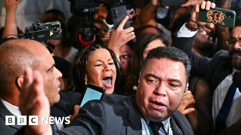 Chaos in Brazil Congress during push to cut Bolsonaro's sentence