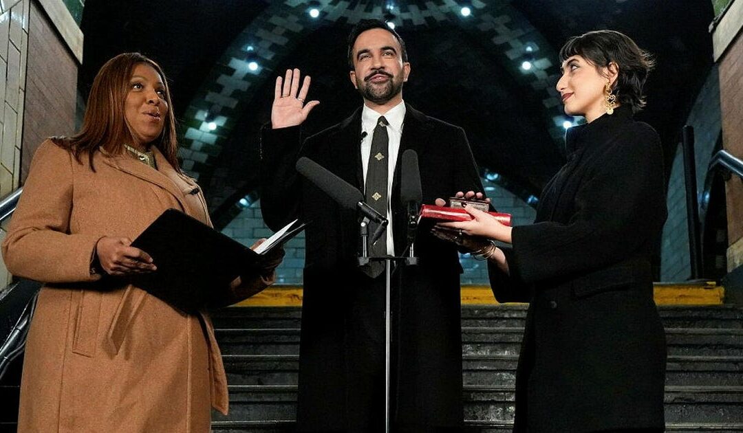 Hand on the Quran, Zohran Mamdani was sworn in as New York's first Muslim mayor