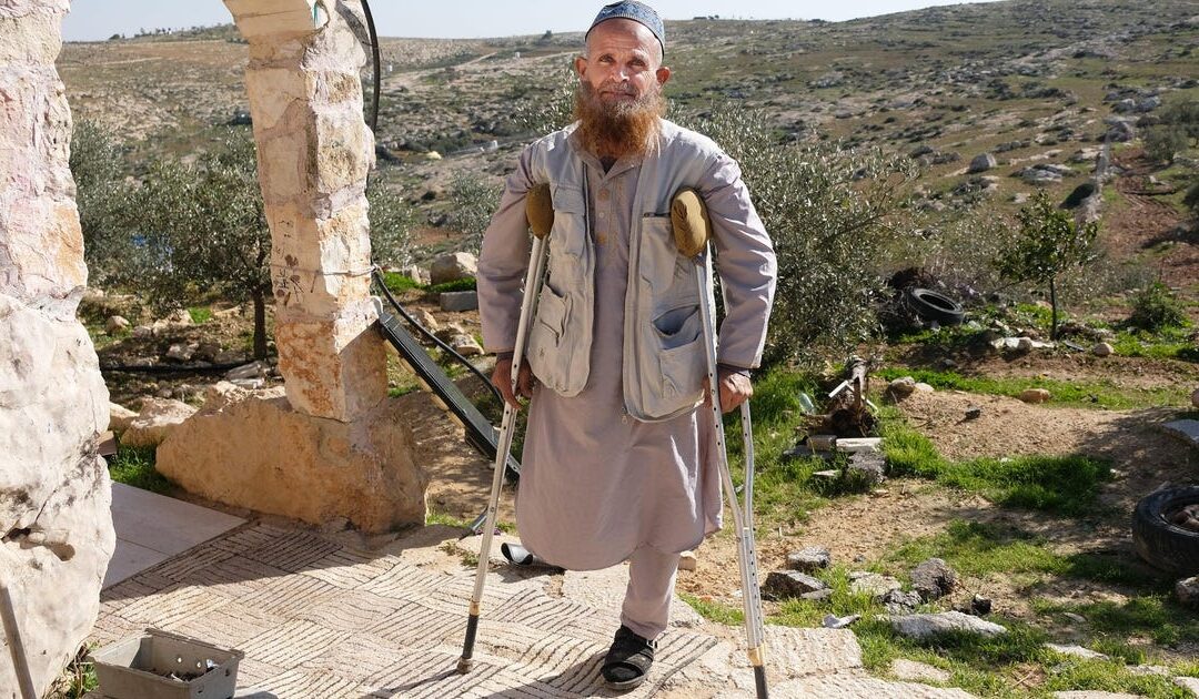 This Palestinian already lost a leg to settler gunfire. And they keep coming for him