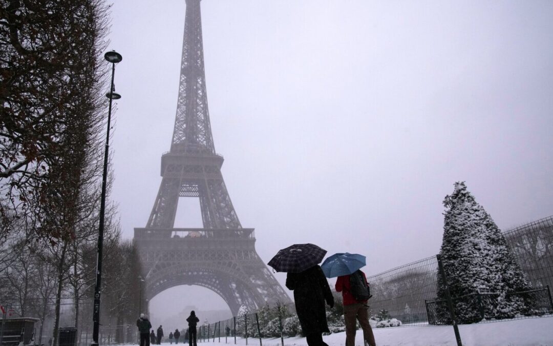 Snow and ice ground flights and choke highways in parts of Europe