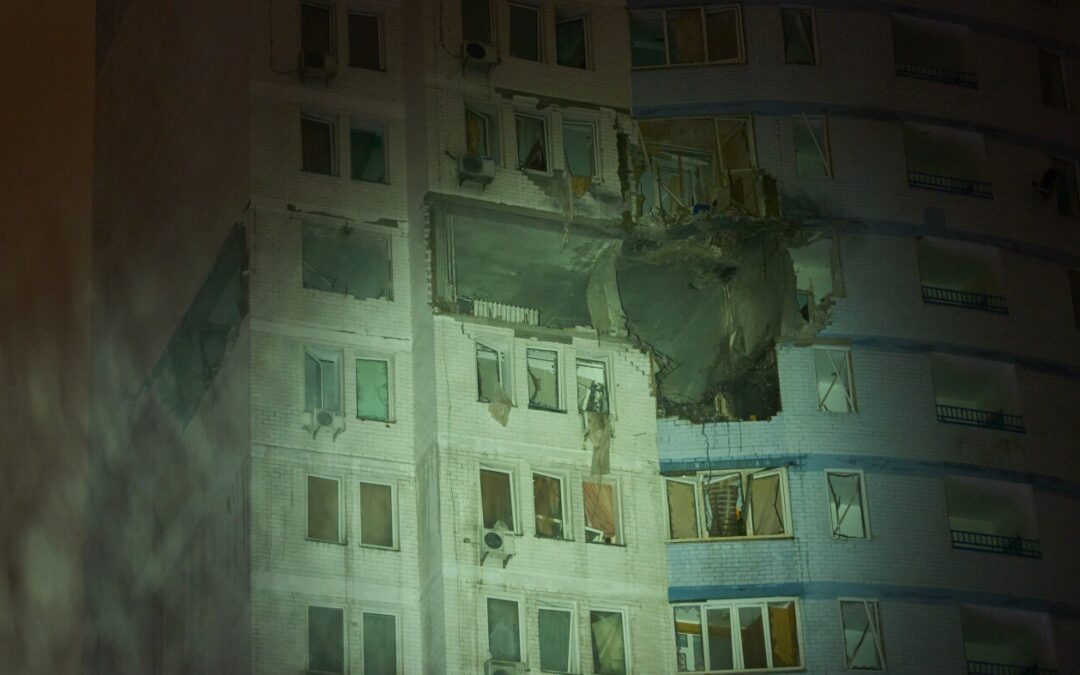 Ukrainian drones set fire to Russian oil depot after Moscow launches new hypersonic missile